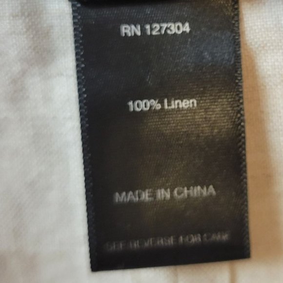 Ali Miles Sz L 100% Linen Lagenlook Cowl Neck Roll Tab Sleeve Tunic Blouse - Picture 5 of 8